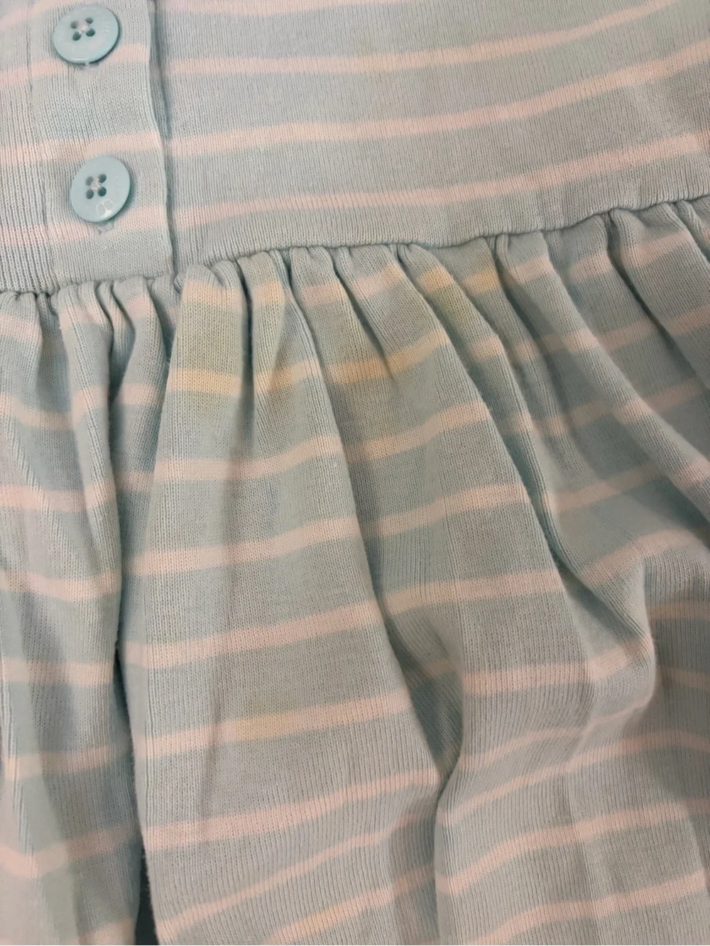 Hanna Andersson Mint Green and White Striped Girls Pajama Set 100 4